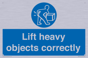 Lift heavy objects correctly
